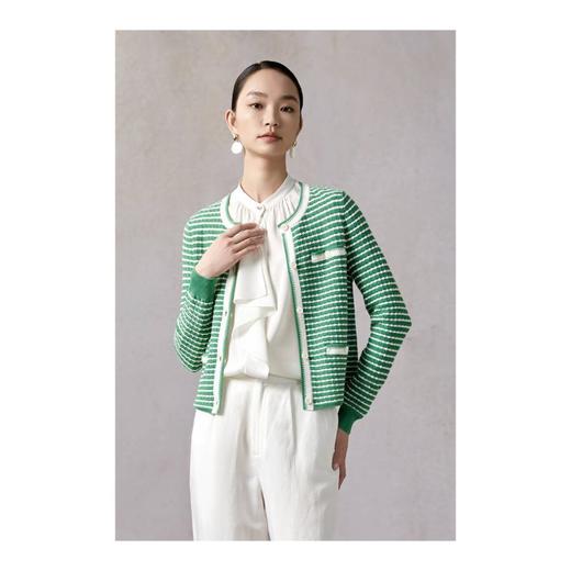 3楼 皮皮狗编织感圆领针织开衫 商品图1