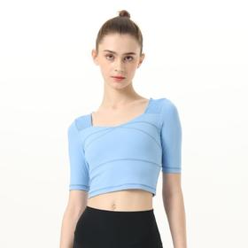 2024春夏新款S锦乔露脐瑜伽运动上衣