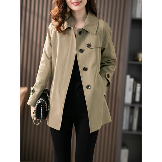 短款风衣外套女2024年春季新款韩版小个子设计感时尚洋气上衣 商品图1