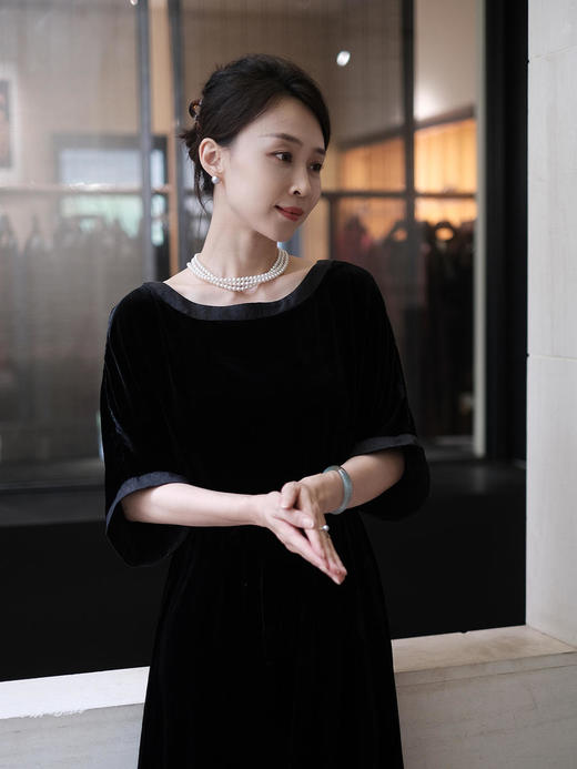 盛唐牡丹 |限量款/真丝丝绒宽松连衣裙(附赠丝绒腰带) 商品图2