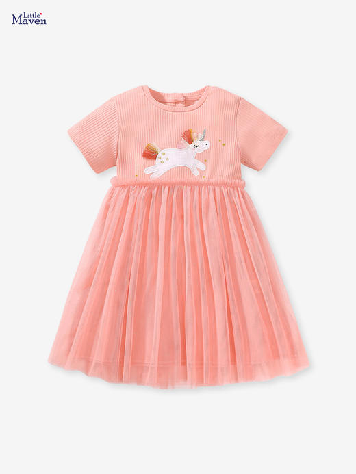 【22款！俏皮可爱少女感爆棚】Little maven欧美童裙 夏季新款短袖童装连衣裙针织女童 POLO裙 儿童网纱公主裙 商品图4