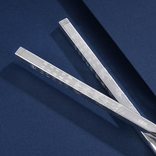 子佩集S999银青竹丹枫筷子摆件【YJKZ010】2403 商品图1