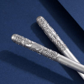 子佩集S999银【莲连有余】筷子摆件【BX0460596-6】2403