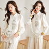 气质优雅，新中式国风盘扣立领衬衣HR-CPYY8027 商品缩略图1