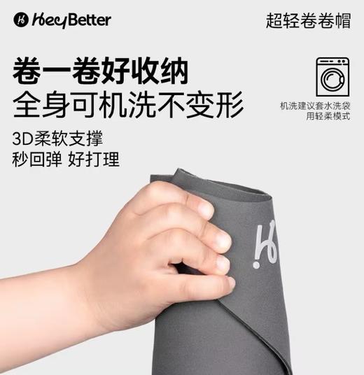 4楼Eubelle欧蓓 HeyBetter儿童防晒帽超轻卷卷帽 秒回弹可机洗 光变遮阳帽 吊牌价：149-159元 活动价：49-59元 商品图3