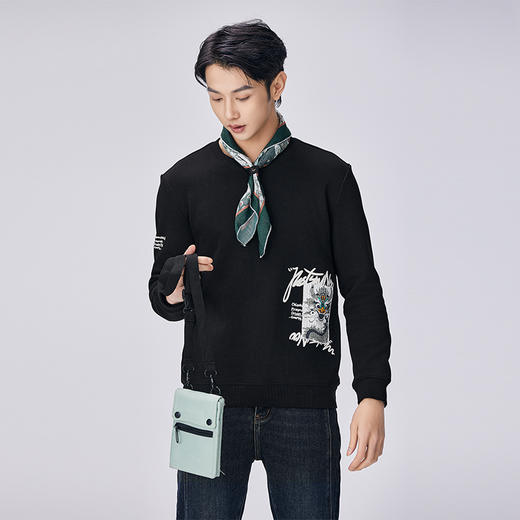 HX 秋冬季圆领卫衣加绒S106340201101/02 商品图2