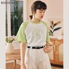 OLrain欧芮儿法式短袖T恤女夏季2024新款宽松刺绣撞色小清新上衣 商品缩略图0