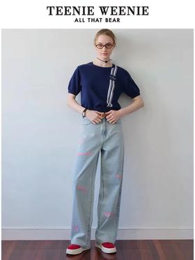 [Teenieweenie]B4F| 高腰直筒牛仔裤