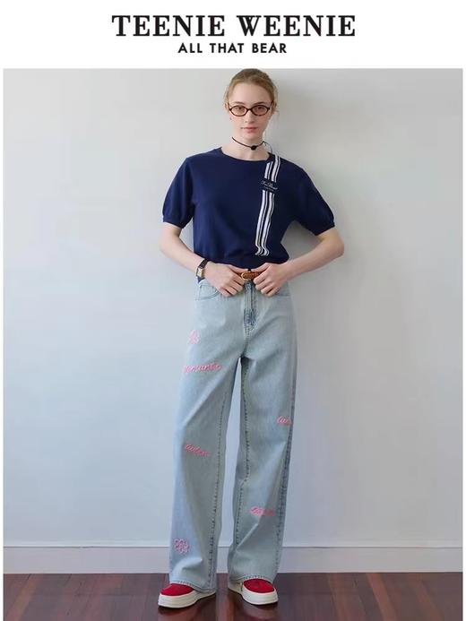 [Teenieweenie]B4F| 高腰直筒牛仔裤 商品图0