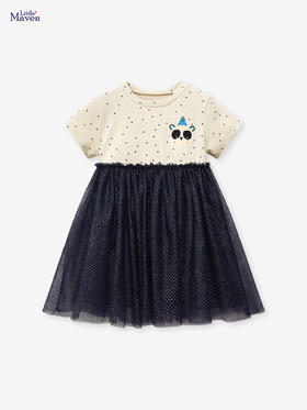 【童趣可爱公主连衣裙】Little maven夏款卡通女童网纱裙欧美可爱公主裙短袖儿童连衣裙