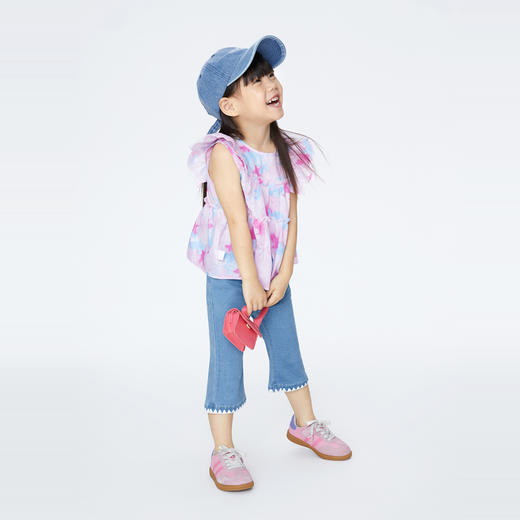 女童甜酷七分牛仔裤子新款安奈儿童装实体店同款XG426586 商品图5