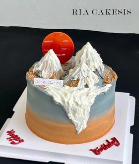 【臻品系列】---【日落余晖】男士山脉蛋糕