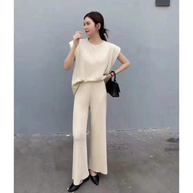 【特惠不退换】冰爽丝针织上下两件套装   FLW-LSH4CB7369