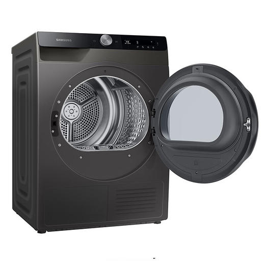 三星（SAMSUNG）9公斤大容量热泵式烘干机 左右双向开门 低温干衣手机WiFi智控除菌防皱 35分快烘 DV90T7440BX/SC 钛晶灰 商品图3