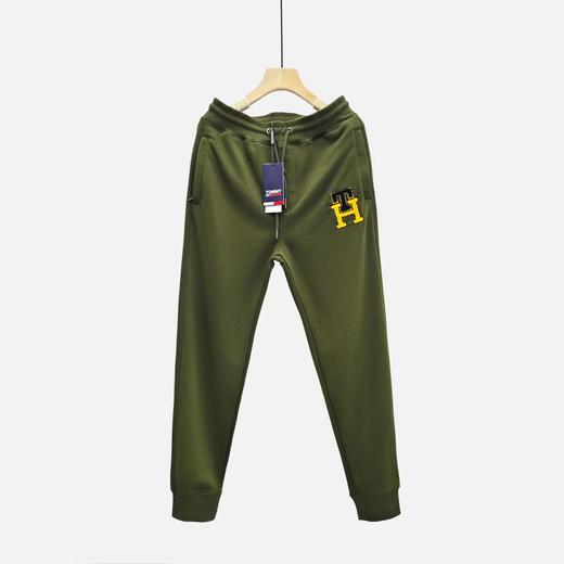 臻品 Tm 汤米23新款男装时尚撞色字母毛巾绣抽绳束脚卫裤，针织卫裤 商品图4