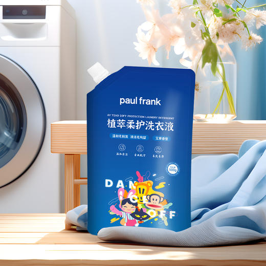 大嘴猴 植萃柔护洗衣液500克袋装 艾草香型 温和去污 持久留香 商品图0