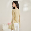 休闲天丝针织轻薄防晒衫女新款百搭外搭V领开衫外套V0440345 商品缩略图4