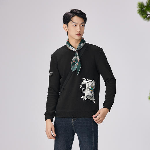 HX 秋冬季圆领卫衣加绒S106340201101/02 商品图1