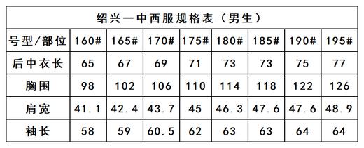 绍兴一中——男女西服 商品图2
