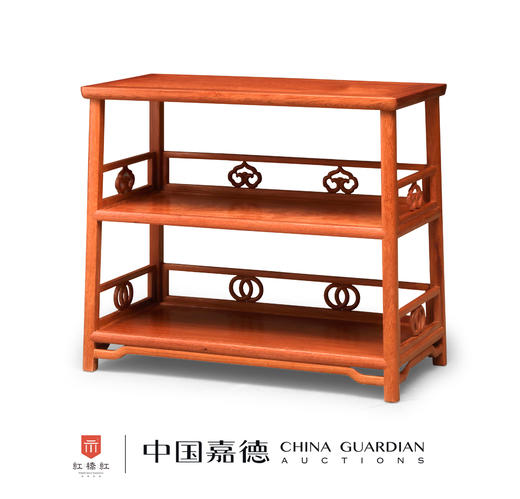 红桥红  家具严选  缅甸花梨（大果紫檀）  【75 如意卡子花 茶水架】 商品图1