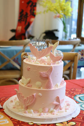 粉色人鱼尾（图为8+6双层）