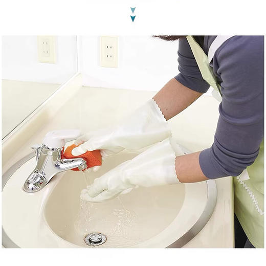 日本昭和防滑植绒洗碗手套S码 商品图3