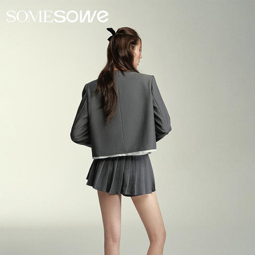 预售 | SOMESOWE 蝴蝶结设计感无领短西服-S2407048[福利品] 商品图2