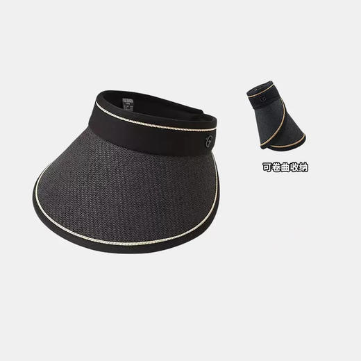 女神防晒帽大檐草帽2024新款防紫外线太阳帽子夏季可卷空顶遮阳帽 商品图7