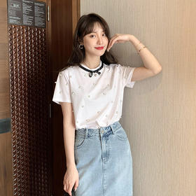 欧芮儿夏季白色T恤