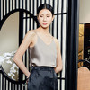 玳莎真丝V领吊带背心女2024夏季新款简约百搭丝绸西装内搭打底衫  EB31001 商品缩略图2