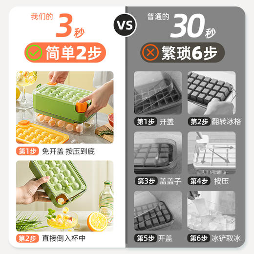 2024新款冰块模具家用威士忌冰球储存盒食品级按压冻冰格制冰神器 商品图2