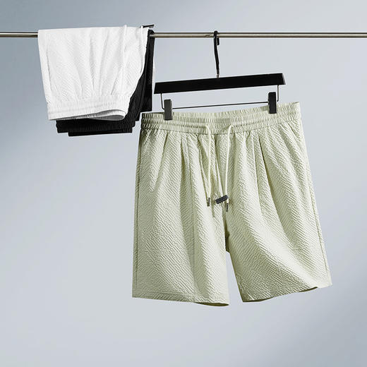 【格纹面料】【新款DDY】大依优型大码男装松紧腰五分裤弹力加肥加大大号短裤运动短裤男士胖子 商品图0