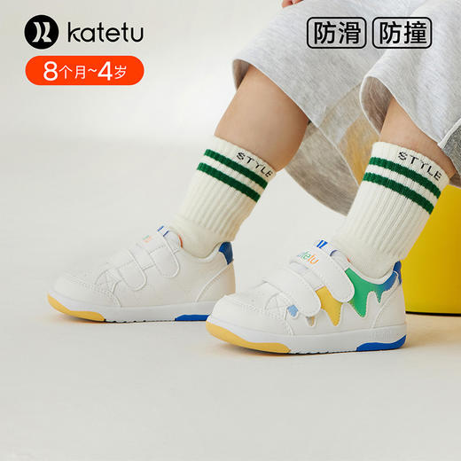 卡特兔婴儿学步鞋2024春季新款幼儿园小白鞋防滑宝宝鞋子机能鞋 商品图0