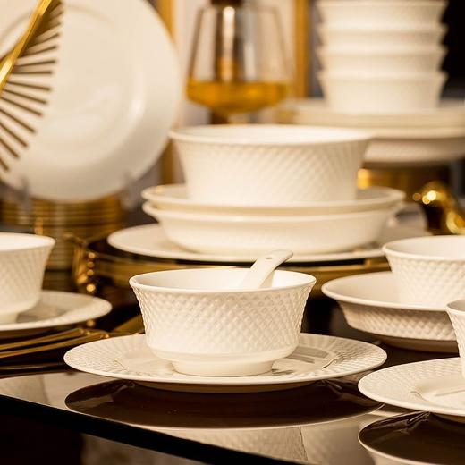 物生物碗碟套装家用纯白北欧景德镇骨瓷碗盘碗具陶瓷2023新款餐具 商品图9