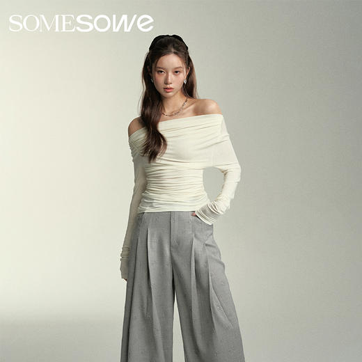 预售 | SOMESOWE 荡领多穿堆褶上衣-S2407046[福利品] 商品图0
