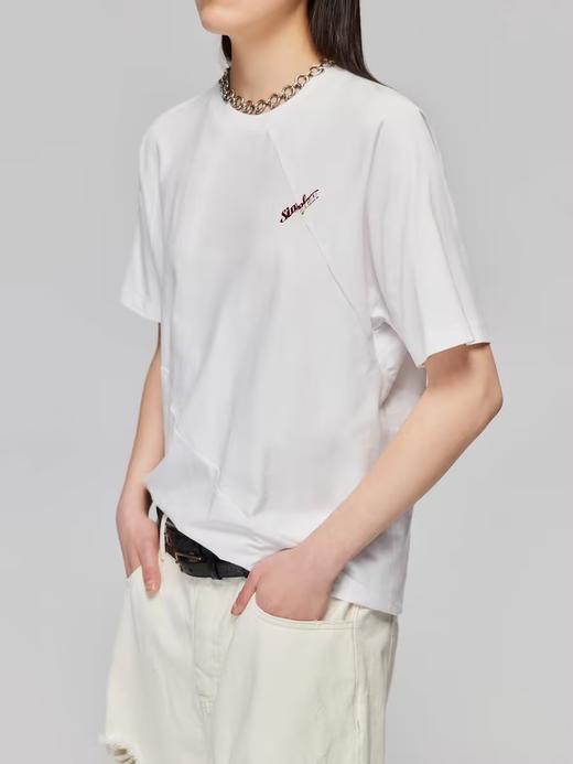 Simple Project/Y2437/螺旋分割印花短袖 商品图0