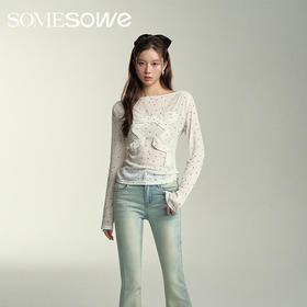 预售 | SOMESOWE 折纸蝴蝶结波点微透上衣-S2407044[福利品]