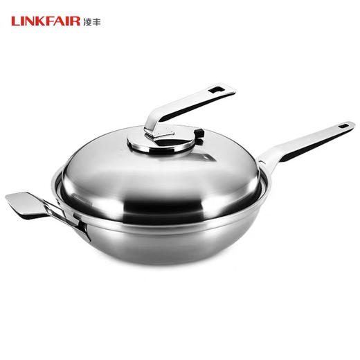 雷萨系列五层钢32cm单柄炒锅带钢盖 商品图4