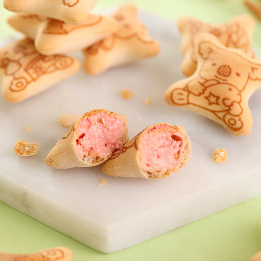 乐天LOTTE小熊饼干195克*3盒 草莓味 商品图2