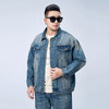 【Q】【新款DMH】大依优型大码牛仔外套潮牌男装胖子春翻领工装飞行夹克宽松外套男 商品缩略图6