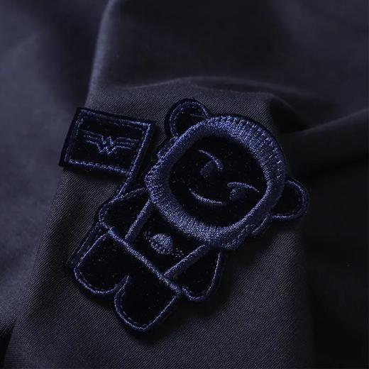 柜1300！水柔棉登月刺绣纯色圆领短袖T恤 商品图1