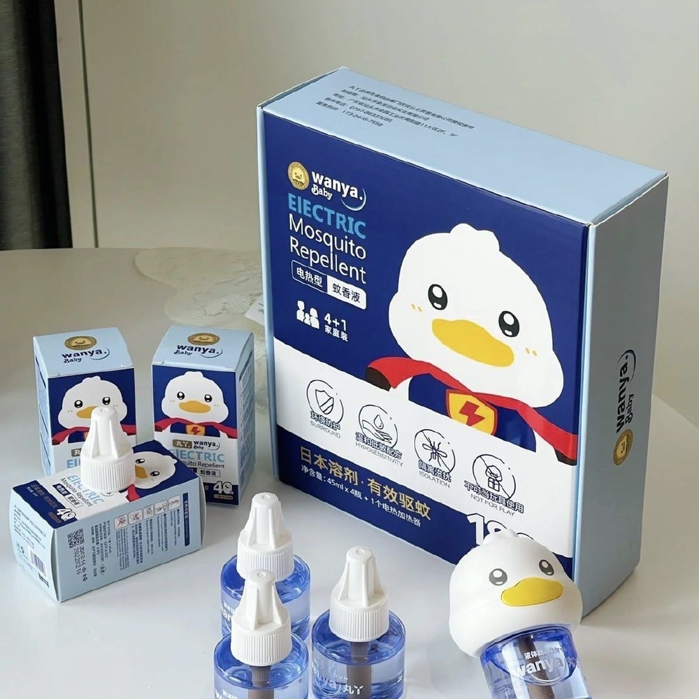 【驱蚊必备丨丸丫电热蚊香液】驱蚊器采用陶瓷材质，可耐温1300度，智能温控型设计，温度可调节控制大、中、小，驱蚊液使用原木芯棒实木材质，吸速均衡高密度耐用，无烟无味母婴也适用