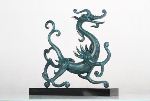宇达2024新品 青铜创意艺术礼品《瑞龙如意》家居装饰摆件 商品图4