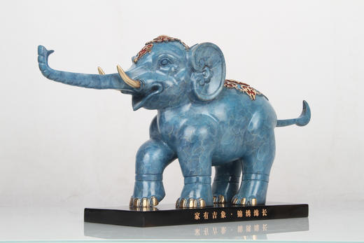 宇达2024新品 青铜创意艺术礼品《家有吉象锦绣绵长》家居装饰摆件 商品图2