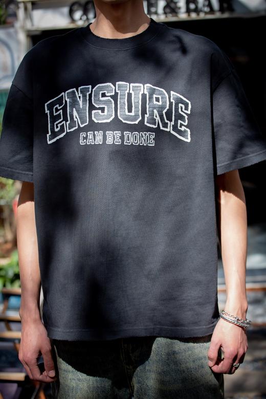 W416212033做旧字母短袖T恤 商品图1