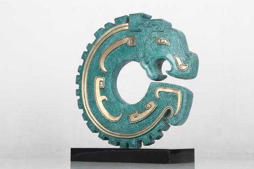 宇达2024新品  青铜创意艺术礼品《玉龙呈瑞》家居装饰摆件 商品图5