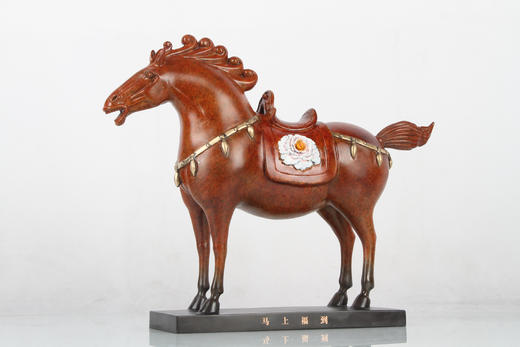 宇达2024新品 青铜创意艺术礼品《马上福到》家居装饰摆件 商品图1