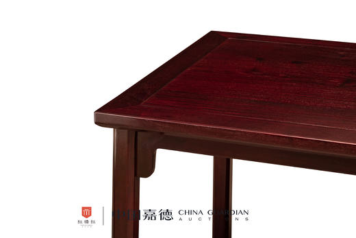 红桥红  家具严选  血檀(染料紫檀）赞比亚紫檀  【八角瓜棱腿书桌、梳背椅两件套】 商品图4