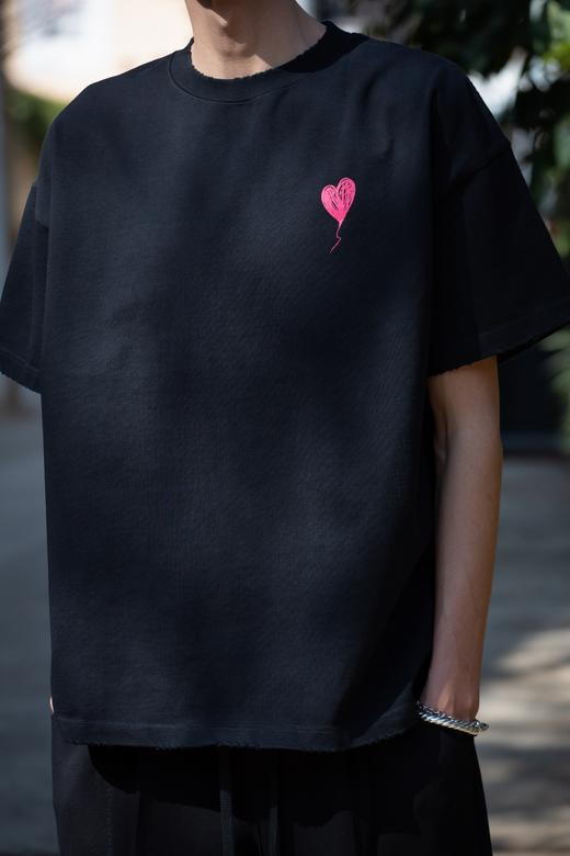 W419612971字母爱心涂鸦短袖T恤 商品图1