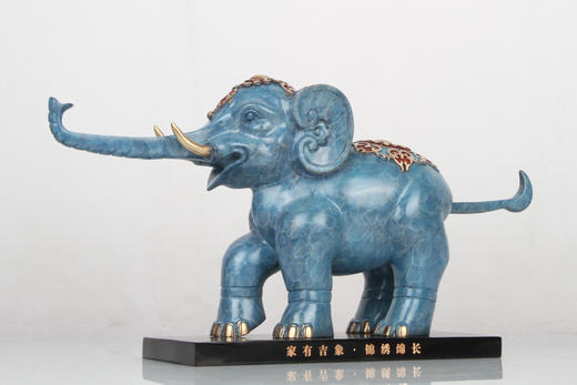 宇达2024新品 青铜创意艺术礼品《家有吉象锦绣绵长》家居装饰摆件 商品图1